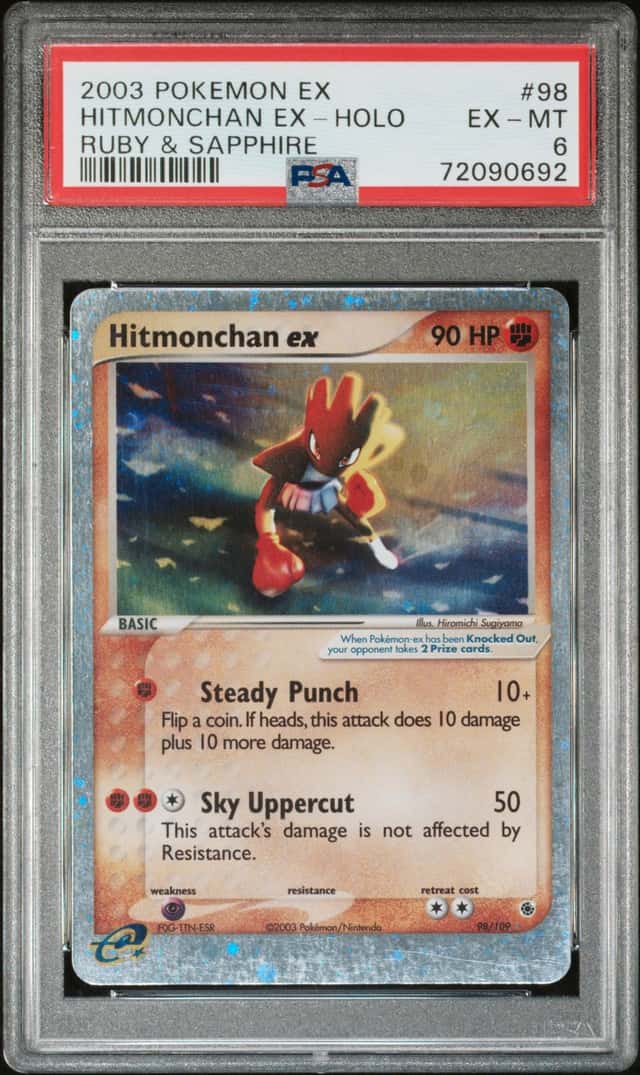 Pokemon Hitmonchan ex EX Ruby & Sapphire 98/109 Holo PSA 6 (2003)