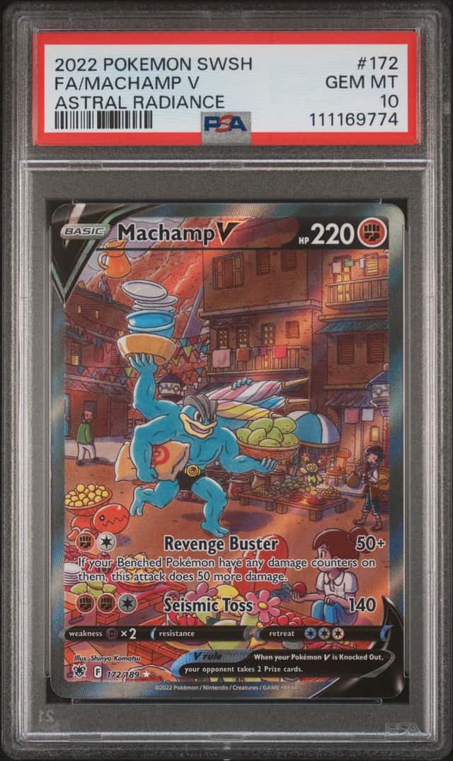 PSA 10 Machamp V 172/189 Swsh10: Astral Radiance Holo Pokemon Card