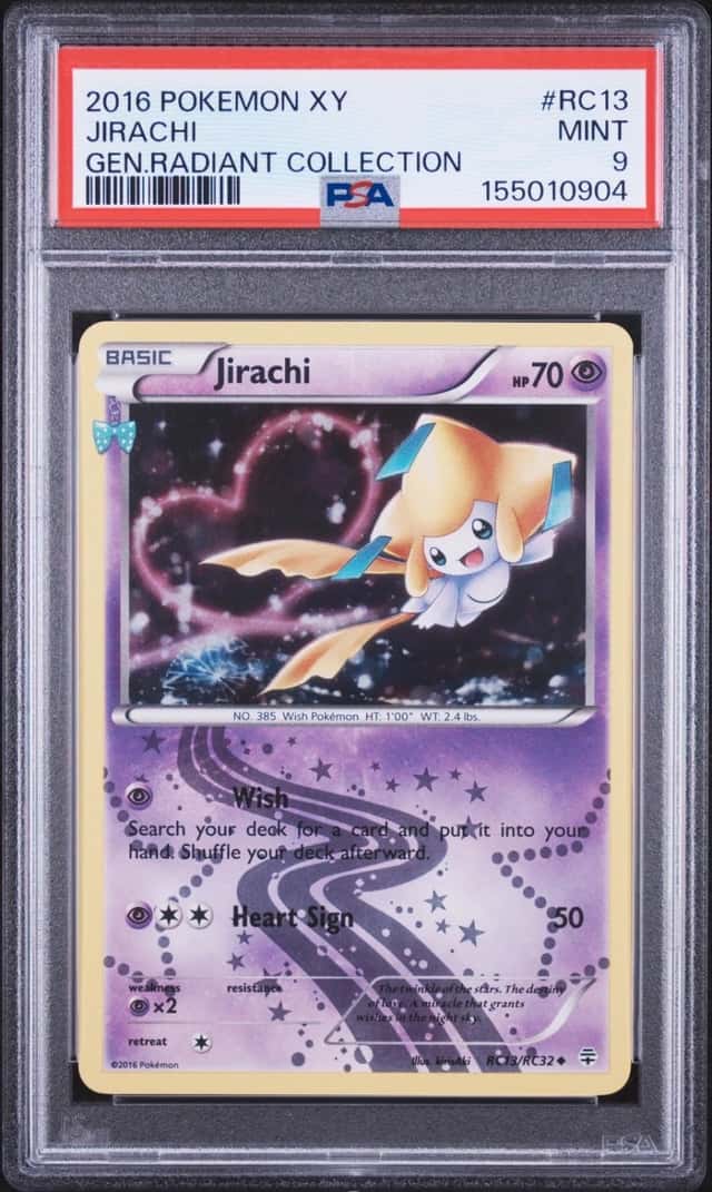 2016 POKEMON XY GENERATIONS RADIANT COLLECTION #RC13 JIRACHI PSA 9