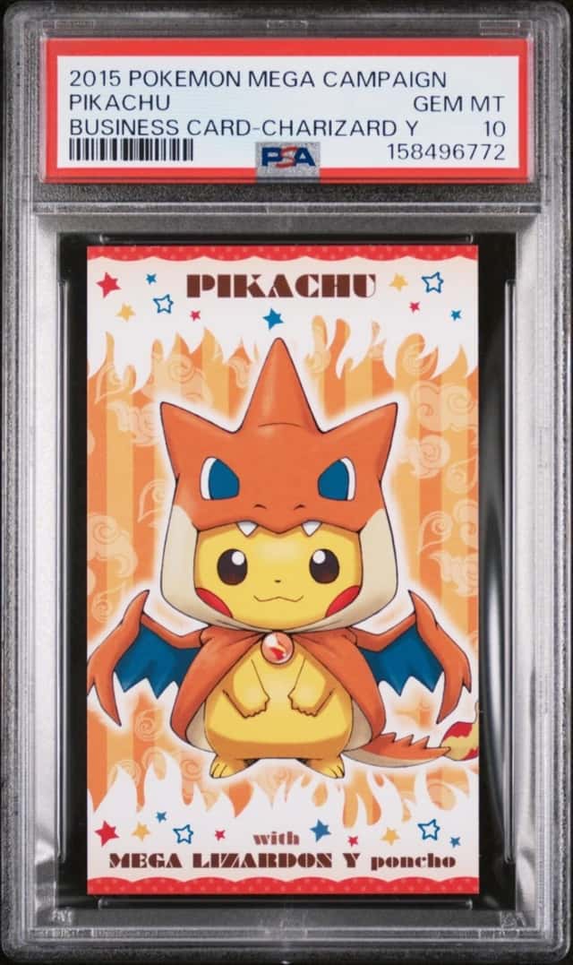 POKEMON PIKACHU 2015 JP STRONG CUTE PIKACHU MEGA CAMP BC-CHARIZARD Y PSA 10