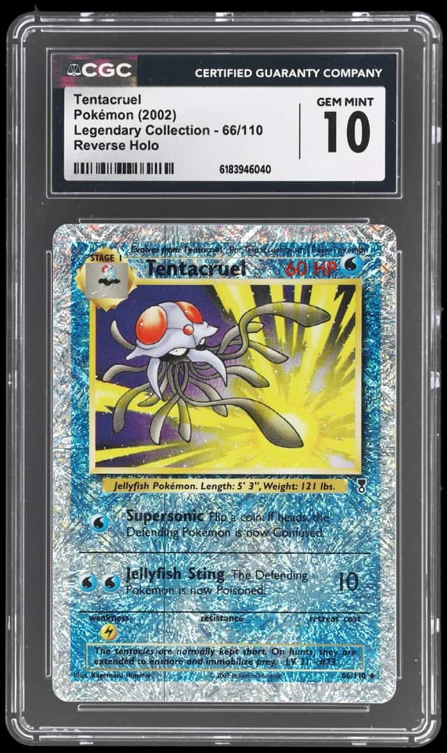 2002 Pokemon Legendary Collection Reverse Holo Tentacruel #66