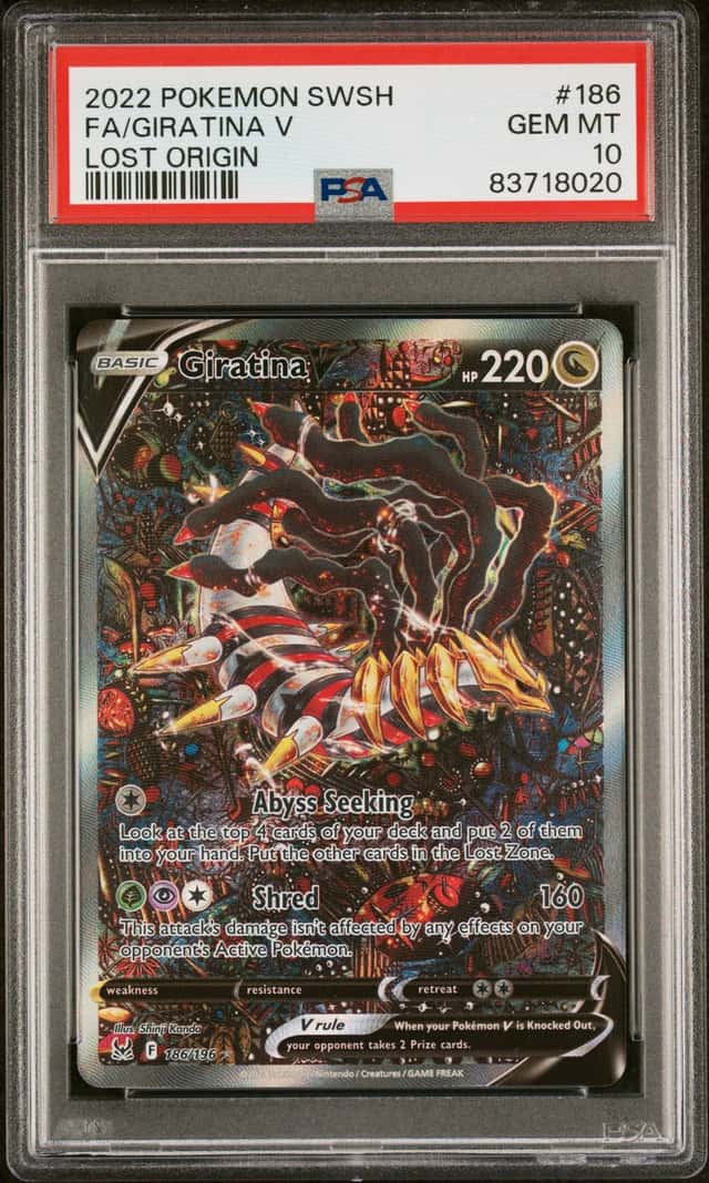 2022 Pokemon Sword and Shield Lost Origin Giratina V #186