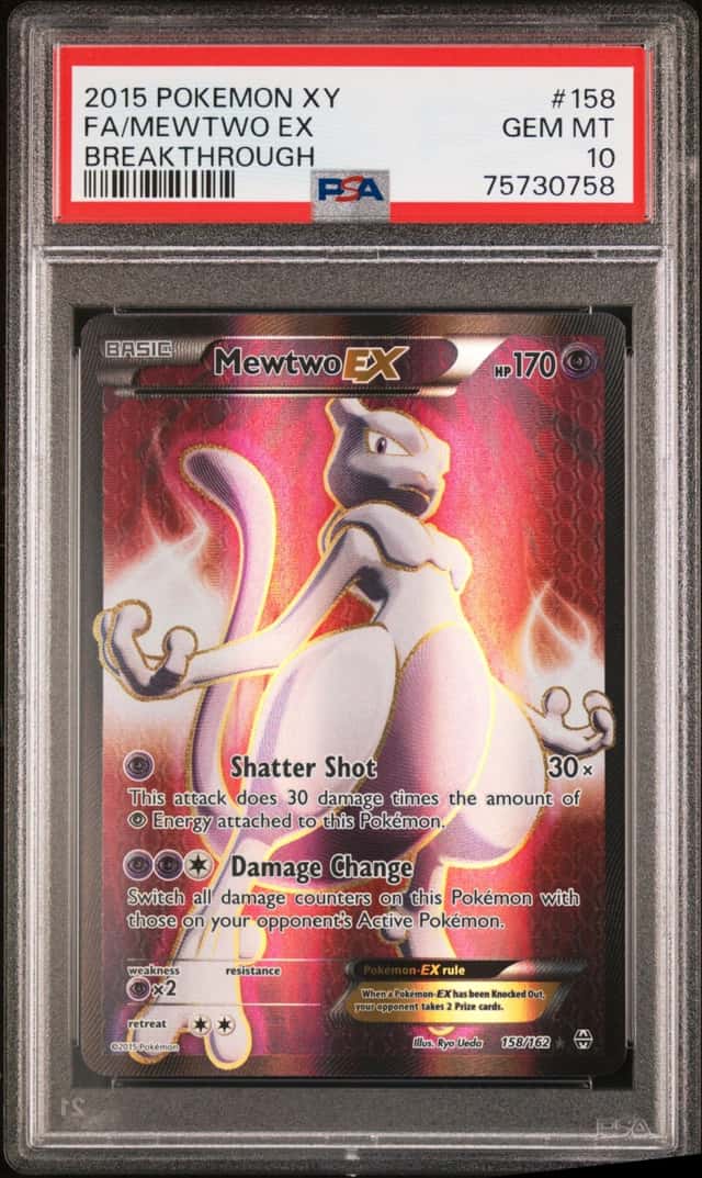 2015 Pokemon XY Breakthrough Ultra Rare Mewtwo Ex #158