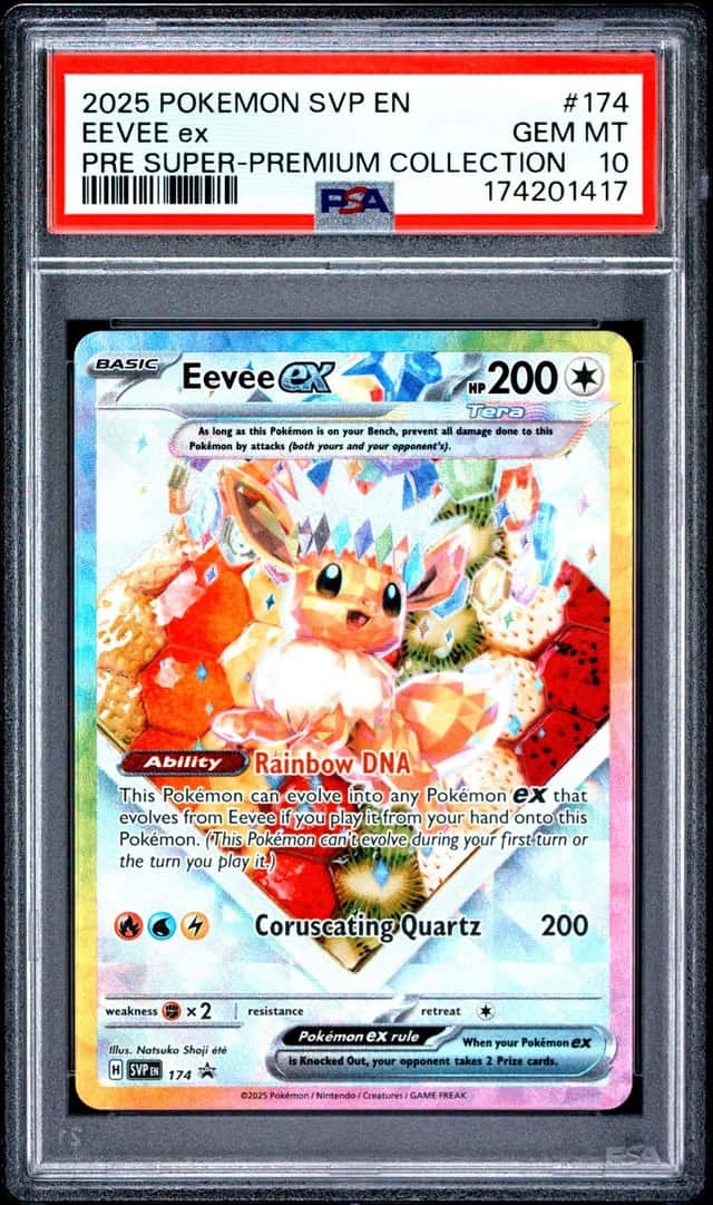 2025 POKEMON SVP EN-SV BLACK STAR PROMO #174 EEVEE EX PSA 10