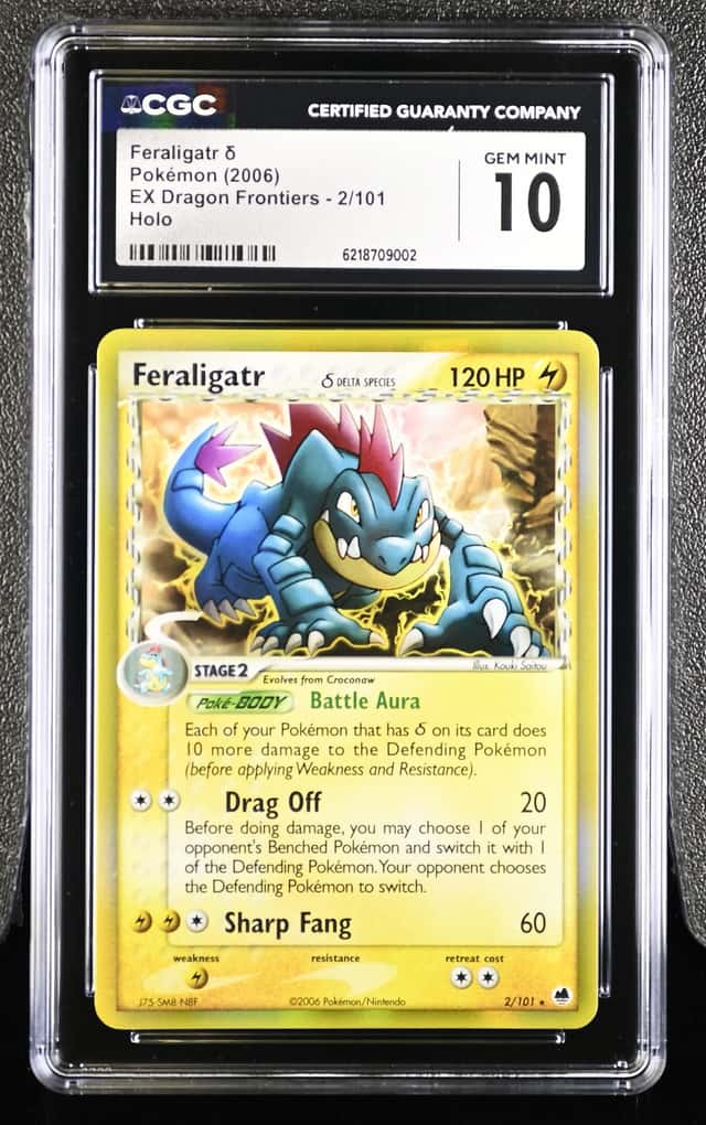 Pokemon Feraligatr EX Dragon Frontiers 2/101 Holo CGC 10 Gem Mint