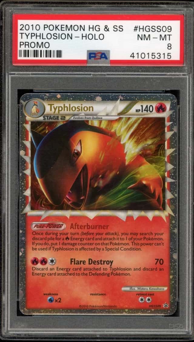 Pokemon Typhlosion Prime Holo Heartgold & Soulsilver Promo HGSS09/123 PSA 8
