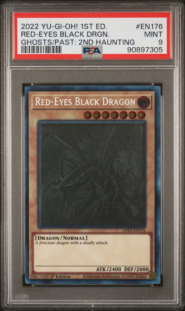 Red-Eyes Black Dragon GFP2-EN176 1st Edition Ghost Rare Yugioh PSA 9 Mint *305