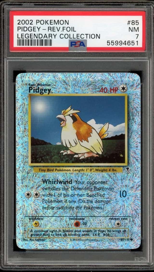 Pokemon Pidgey Reverse Holo Legendary Coll. 85 PSA 7