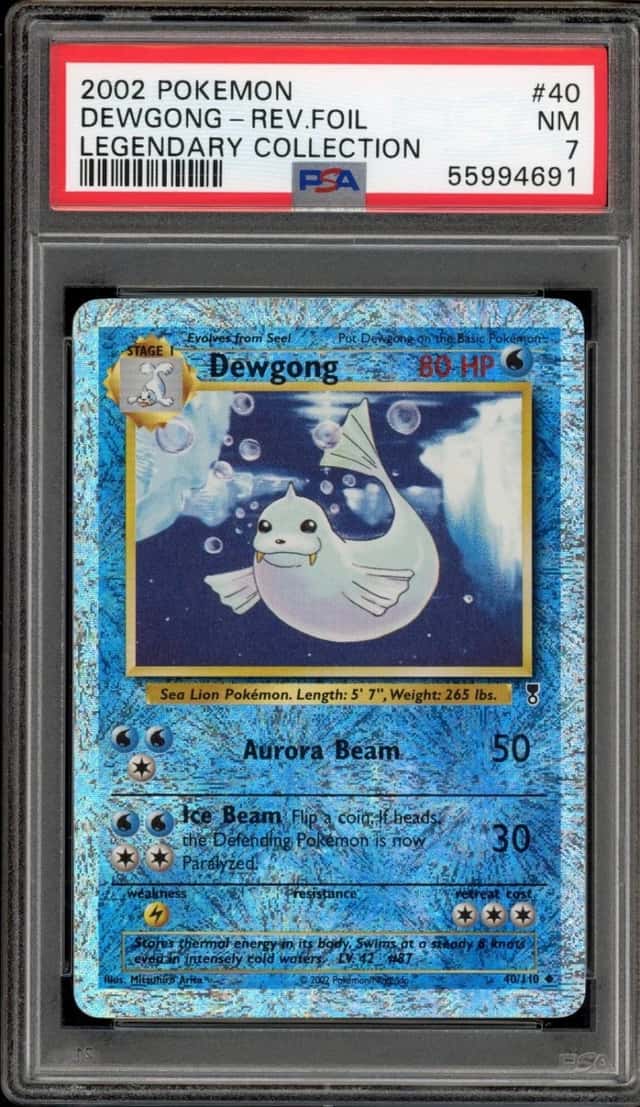 Pokemon Dewgong Reverse Holo Legendary Coll. 40 PSA 7