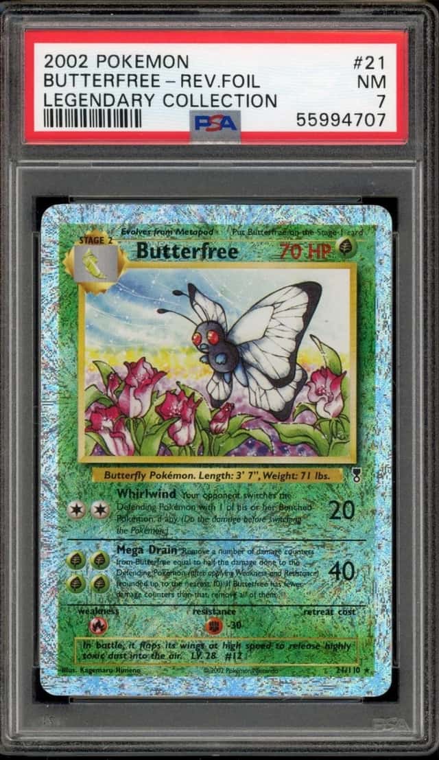 Pokemon Butterfree Reverse Holo Legendary Coll. 21 PSA 7