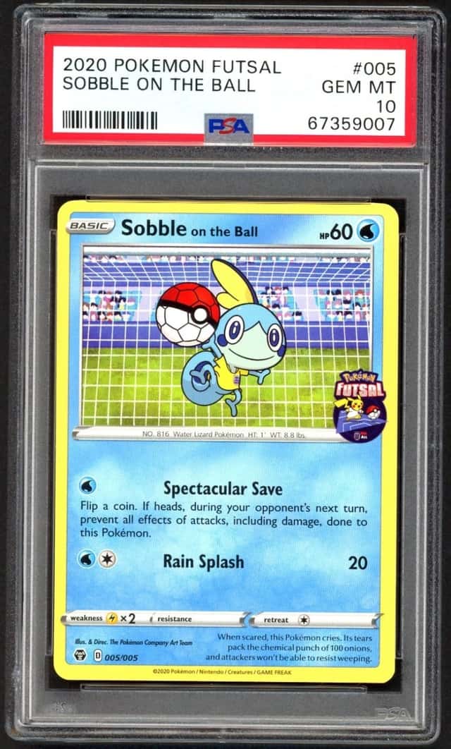 Pokemon Cards PSA 10 Sobble on the Ball Futsal 005/005 