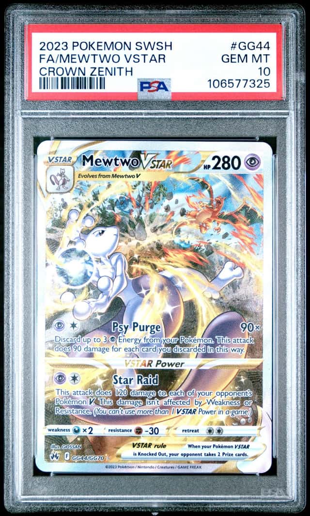 MEWTWO VSTAR 2023 POKEMON CROWN ZENITH GG44/GG70 FULL ART PSA 10 Q3963-7
