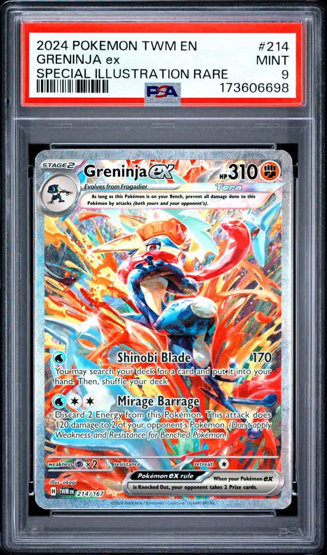2024 Pokemon Twilight Masquerade Greninja ex SIR Illustration Rare 214/167 PSA 9