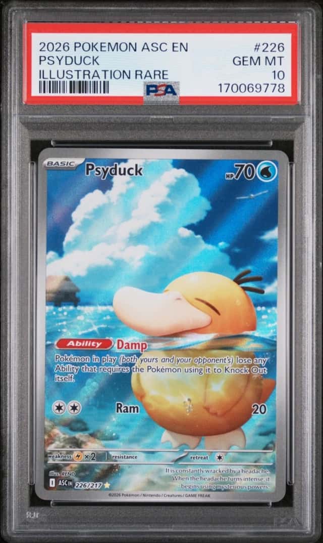 2026 POKEMON ASC EN-ASCENDED HEROES ILLUSTRATION RARE #226 PSYDUCK PSA 10