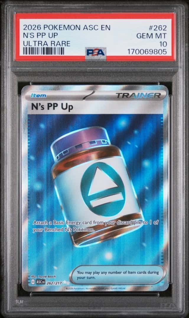 2026 POKEMON ASC EN-ASCENDED HEROES ULTRA RARE #262 N'S PP UP PSA 10