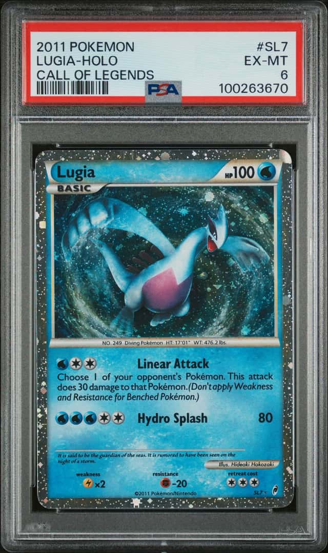 Pokemon Lugia Holo Call Of Legends SL7 PSA 6