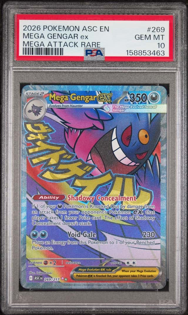 2026 Pokemon Ascended Heroes Mega Gengar ex 269/217 Mega Attack PSA 10 GEM MINT