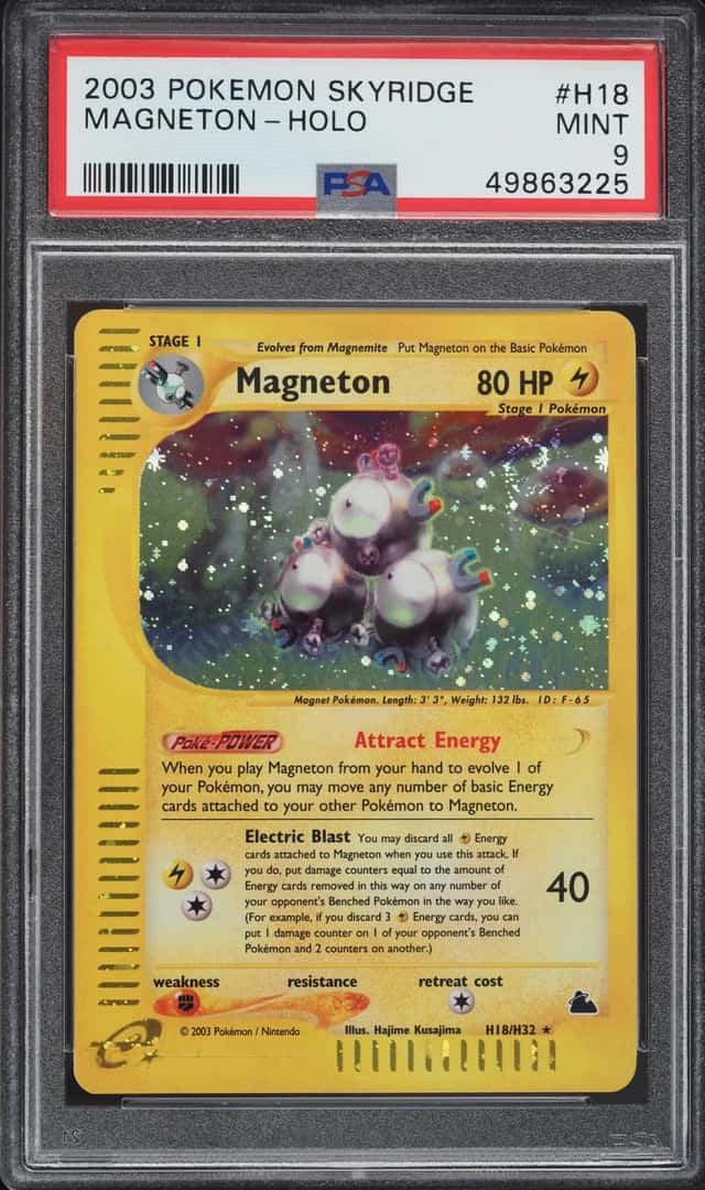 2003 Pokemon Skyridge Holo Magneton #H18 PSA 9 MINT