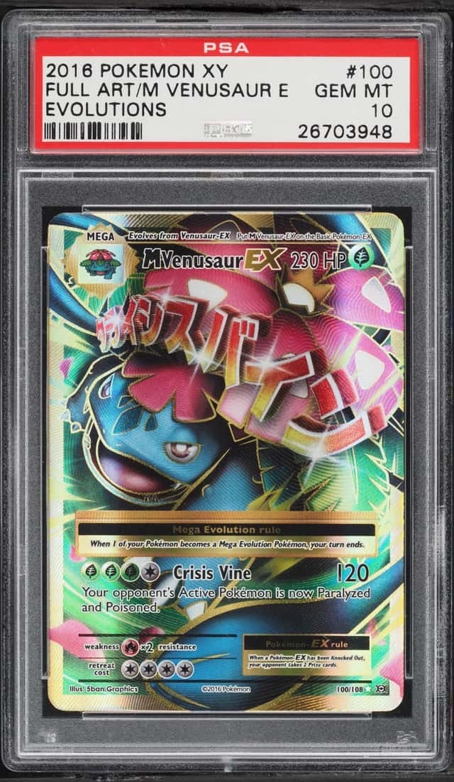 2016 Pokemon XY Evolutions Full Art M Venusaur EX #100 PSA 10 GEM MINT