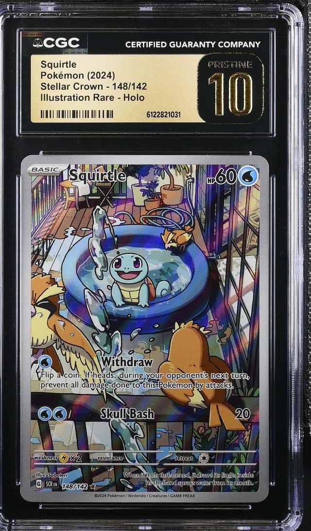 2024 Pokemon Scarlet & Violet Stellar Crown IR Squirtle #148 CGC 10 PRISTINE