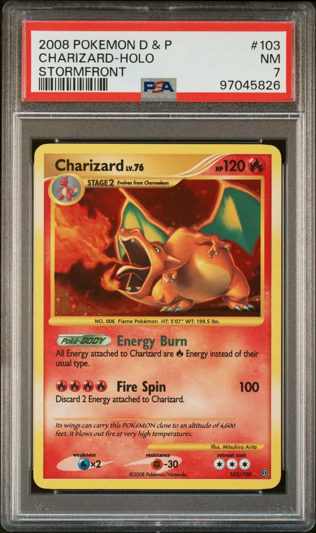 2008 Pokemon Diamond & Pearl Stormfront Holo Charizard #103 PSA 7 NRMT