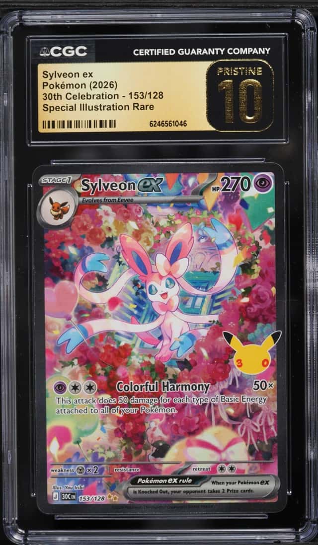 2026 Pokemon 30th Celebration SIR Sylveon Ex #153 CGC 10 PRISTINE