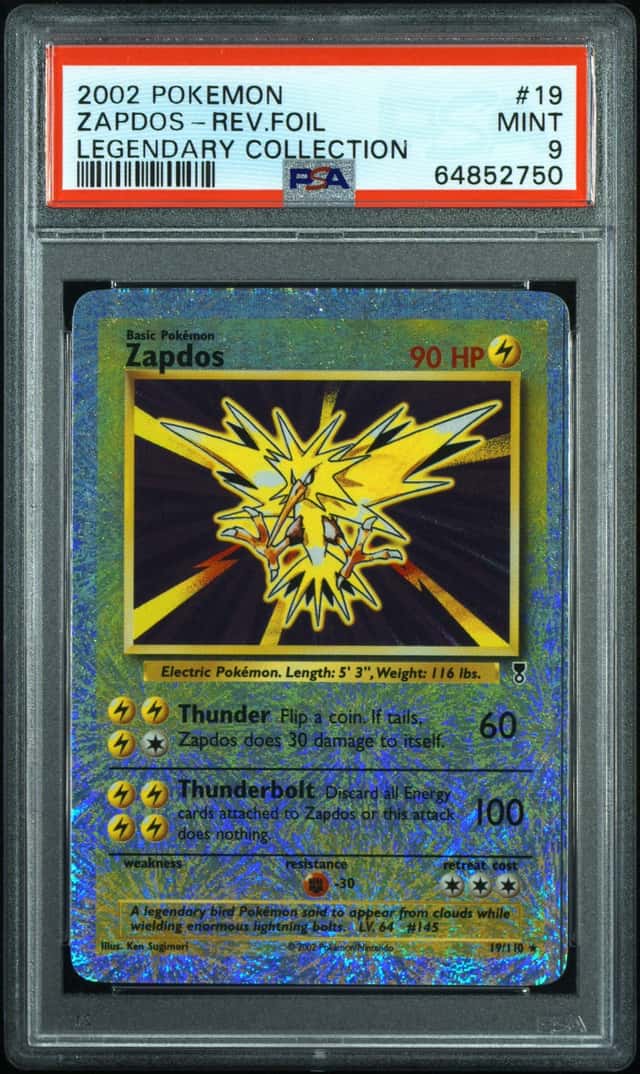 2002 Pokemon Legendary Collection Reverse Holo Zapdos #19