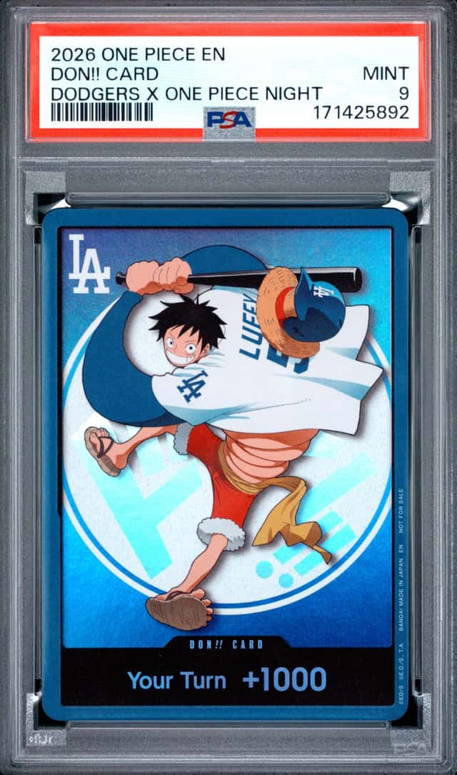 2026 ONE PIECE PROMOS DODGERS X ONE PIECE NIGHT DON!! CARD PSA 9