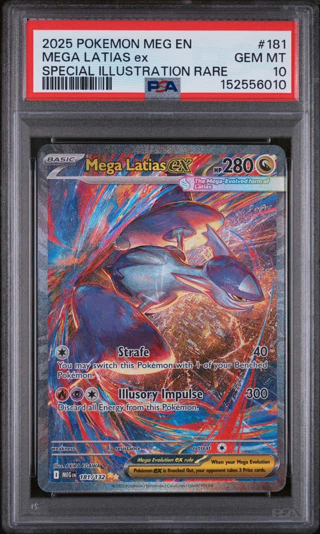 PSA 10 Pokemon MEG EN Mega Latias ex #181 Special Illustration Rare Holo 2025