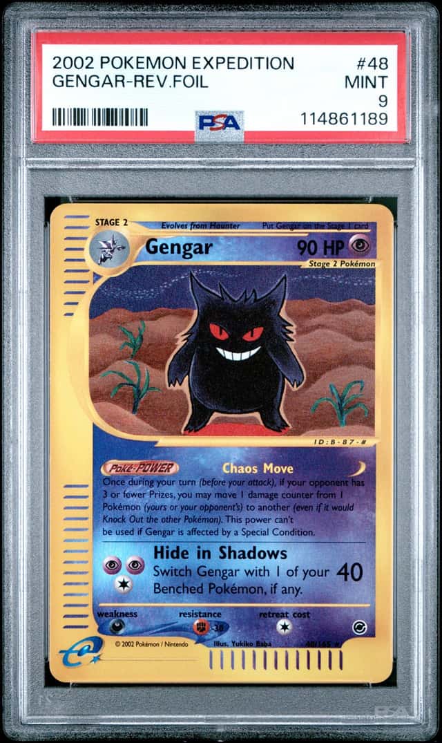 Pokemon TCG Gengar 048/165 Expedition Base Set 2002 Reverse Holo PSA 9