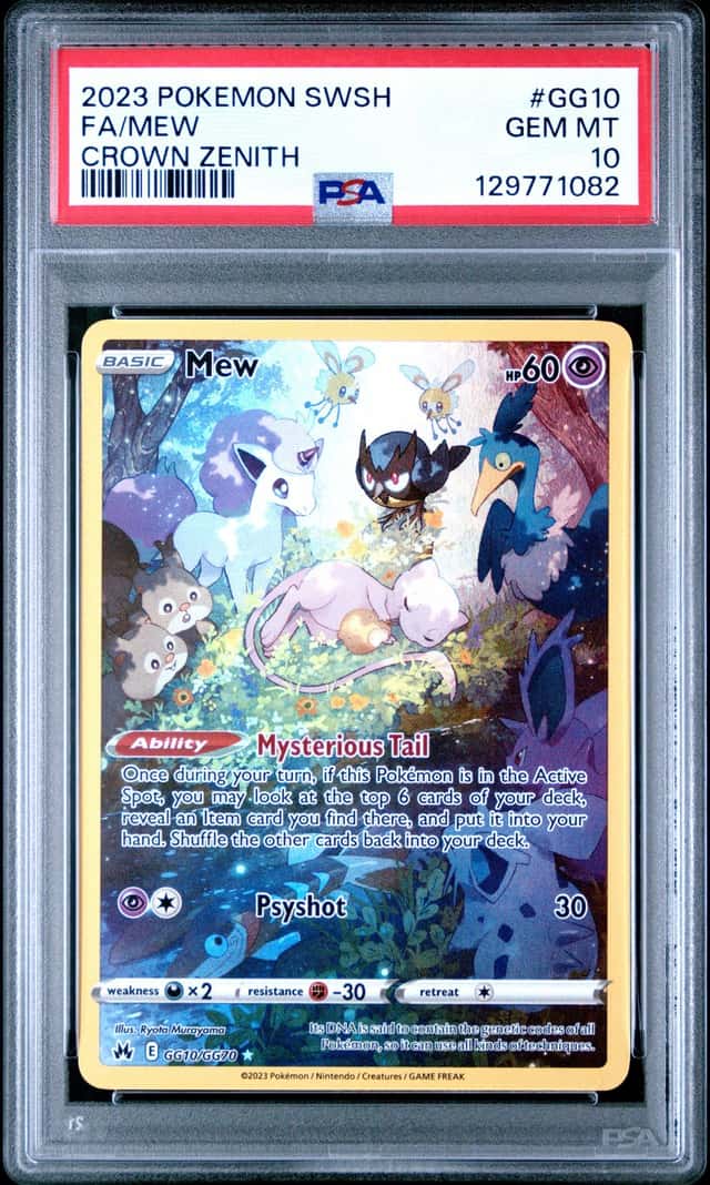 2023 Pokemon Mew GG10/GG70 Crown Zenith GG Holo PSA 10