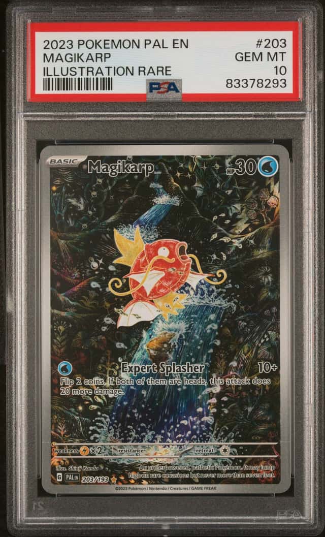2023 Pokemon PAL Paldea Evolved #203 Magikarp Illustration Rare PSA 10 GEM MINT
