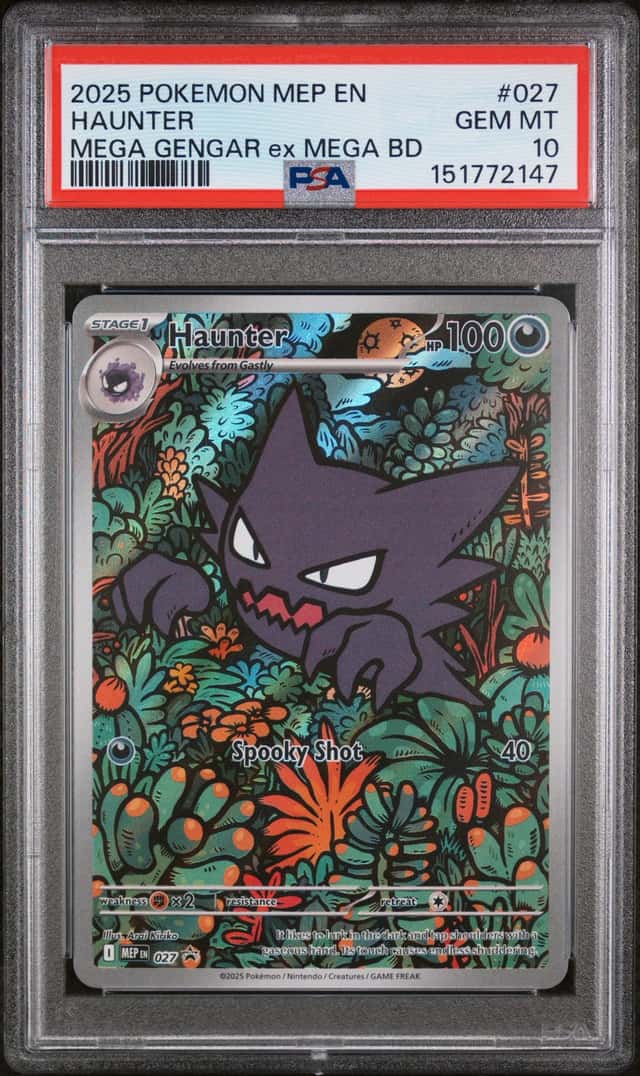 2025 Pokemon MEP EN Mega Gengar ex MEGA BD #027 Haunter PSA 10 GEM MINT