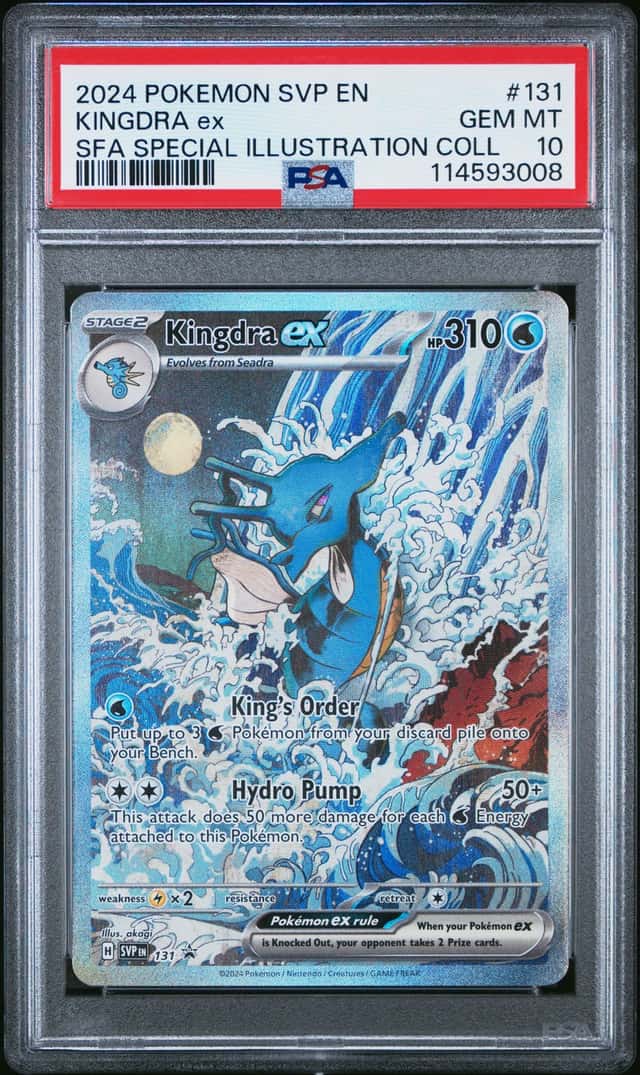 Kingdra ex 2024 Pokemon #131 SFA SVP Promo Special Illustration Rare PSA 10