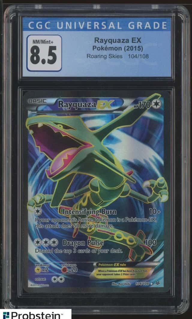 2015 Pokemon Roaring Skies 104/108 Rayquaza EX CGC 8.5 NM-MINT+