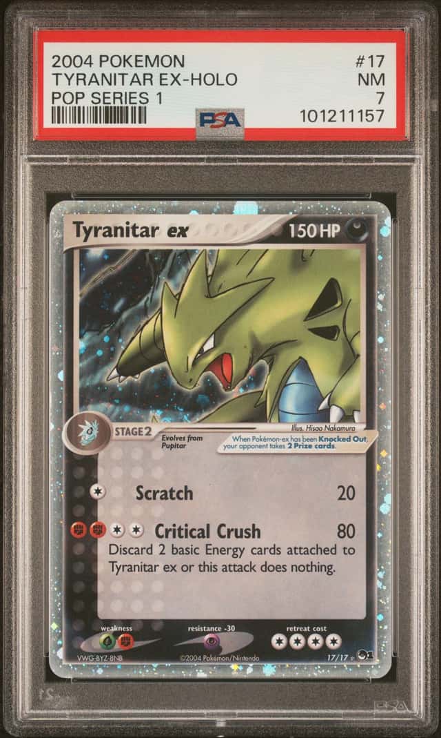 2004 Pokemon POP Series 1 #17 Tyranitar EX Holo PSA 7 NM