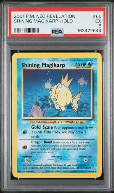 SHINING MAGIKARP 2001 POKEMON NEO REVELATION HOLO SECRET RARE GRADED PSA 5