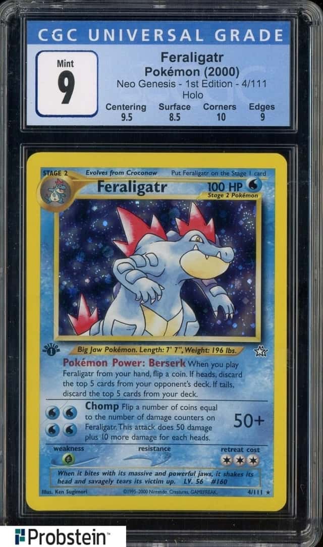 2000 Pokemon Neo Genesis 1st Edition 4/111 Feraligatr Holo CGC 9 MINT