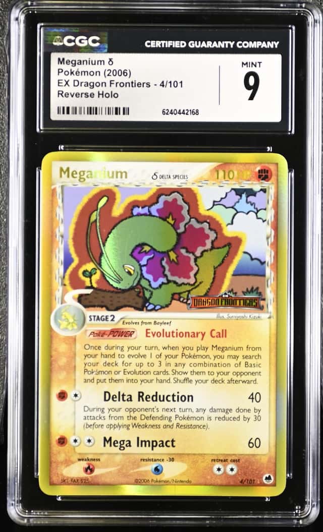 2006 Pokemon EX Dragon Frontiers #4 Meganium Reverse Holo CGC 9 MINT