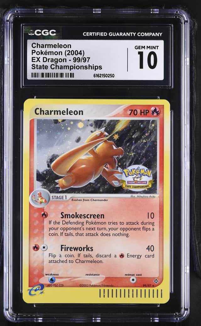 Pokemon Charmeleon 99/97 - Holo - State Championships - CGC 10