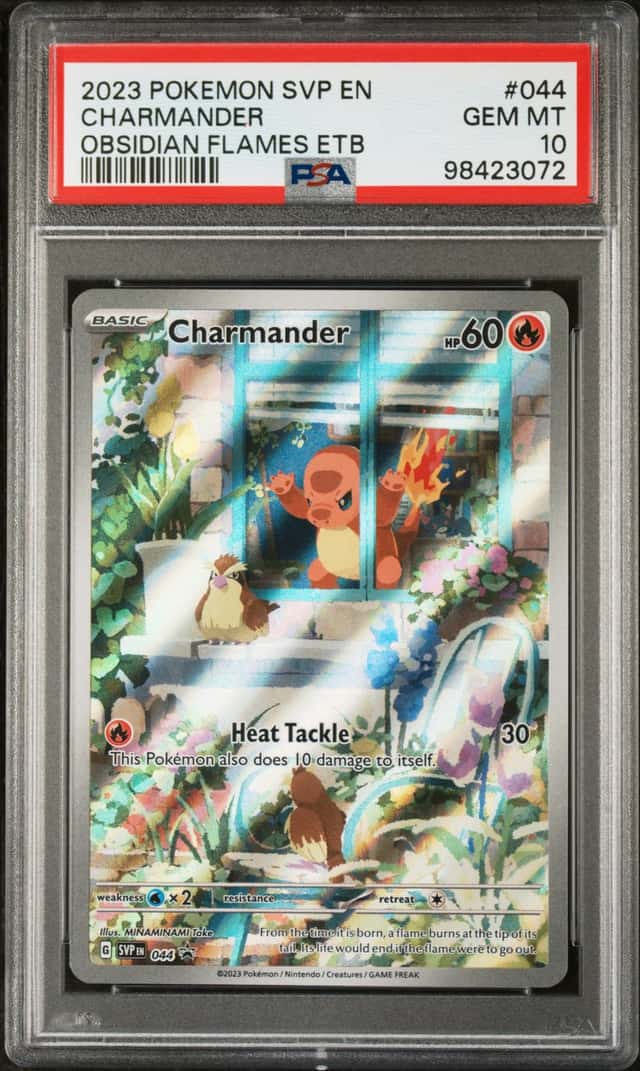 CHARMANDER 2023 POKEMON SVP EN OBSIDIAN FLAMES ETB #044 BSP PSA 10 Q3963-7