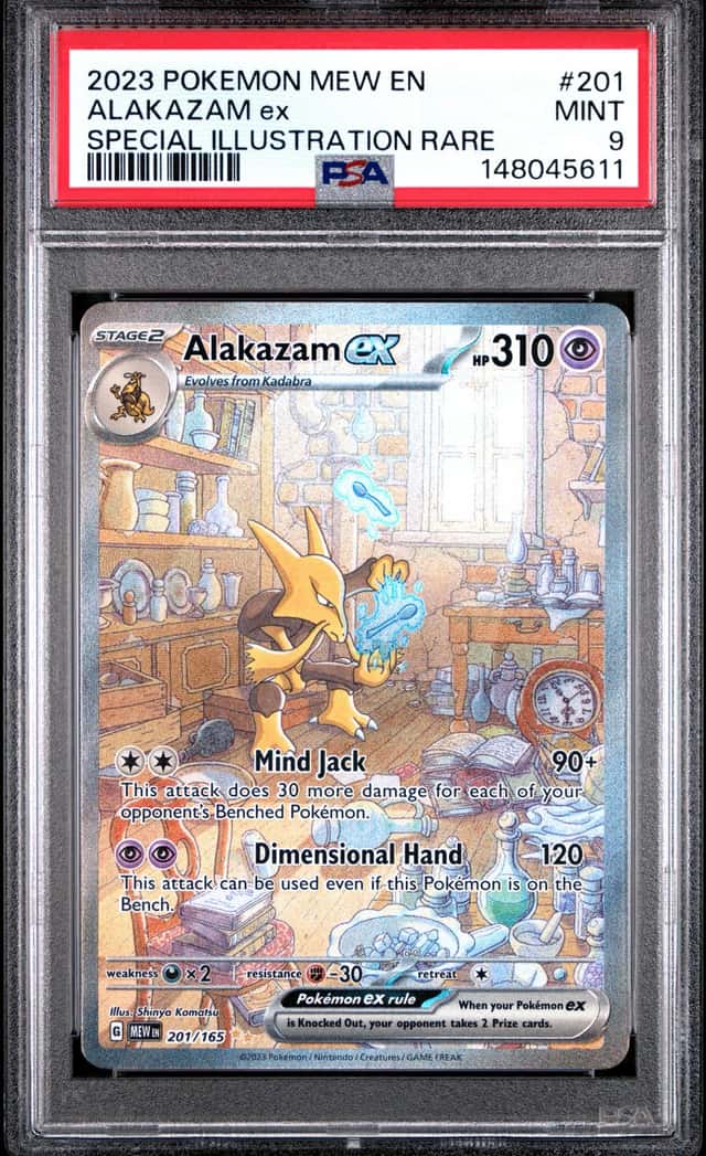 2023 Pokemon SV 151 Alakazam ex Special Illustration Rare SIR PSA 9 #201/165