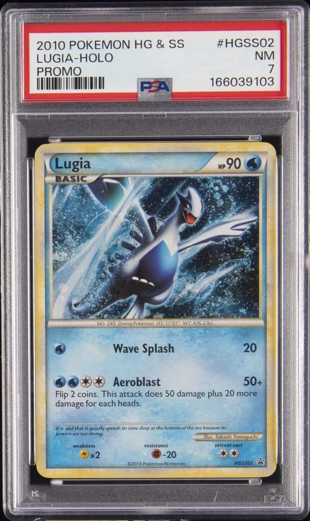 2010 POKEMON HEARTGOLD & SOULSILVER PROMO #HGSS02 LUGIA-HOLO PSA 7
