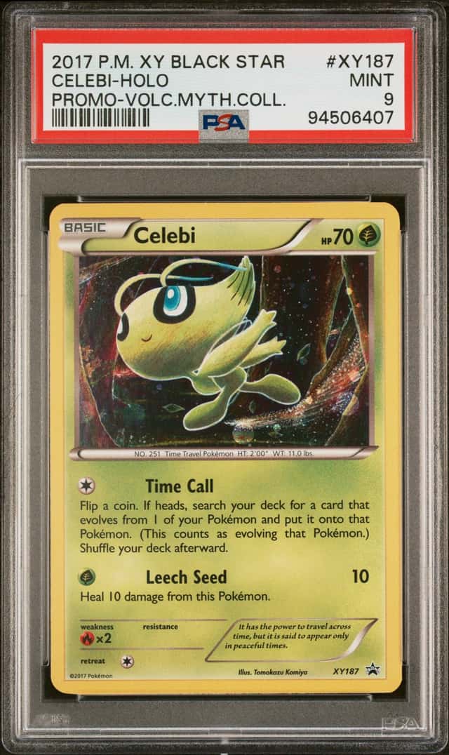 CELEBI 2017 POKEMON XY VOLC.MYTH.COLL #XY187 BSP HOLO PSA 9 Q3963-5