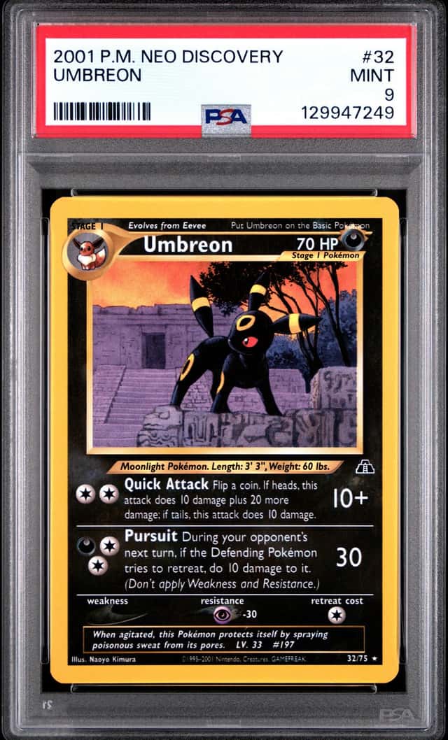 UMBREON 2001 POKEMON NEO DISCOVERY 32/75 PSA 9 Q0895