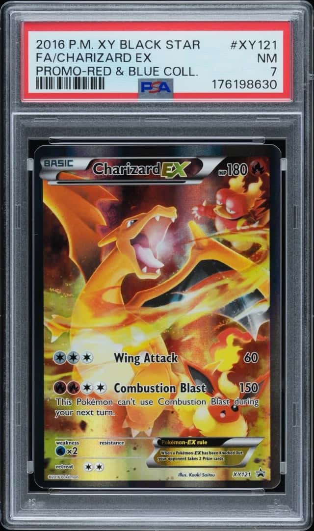 2016 Pokemon Charizard EX XY121 XY Black Star Promo Holo PSA 7
