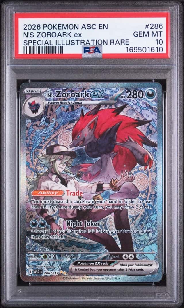 N’s Zoroark ex — 2026 Pokémon Ascended Heroes #286/217, SIR, PSA 10