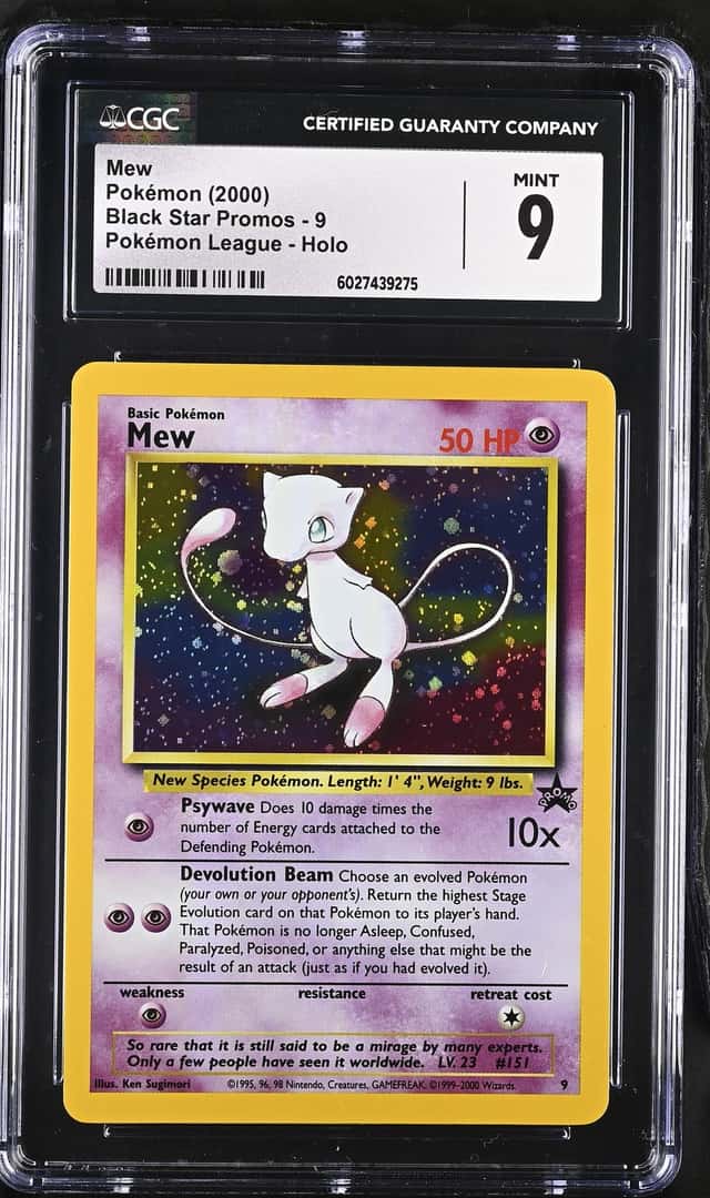 6027439275 Mew 1999 Pokemon Wizards Black Star Promos #9 Holo CGC 9