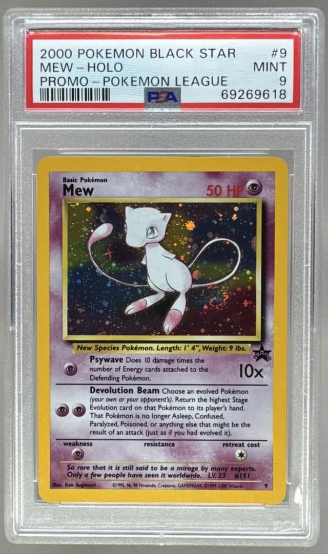 69269618 Mew 1999 Pokemon Wizards Black Star Promos #9 Holo PSA 9