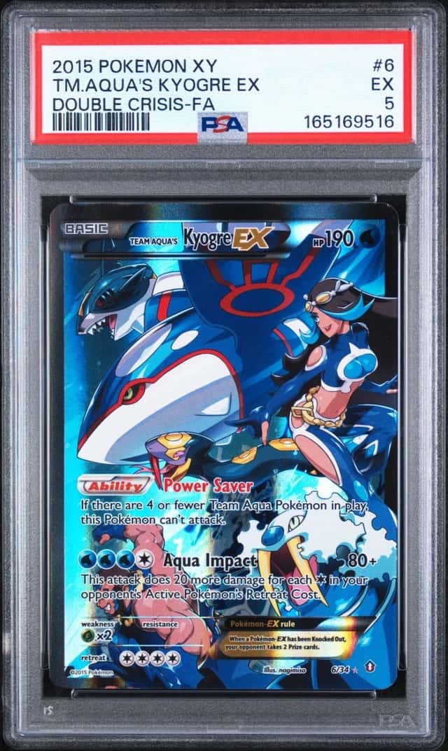 Pokemon Team Aqua's Kyogre EX Double Crisis 6/34 PSA 5